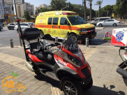 اصابة متوسّطة لراكب درّاجة نارية بحادث شرق يافا 